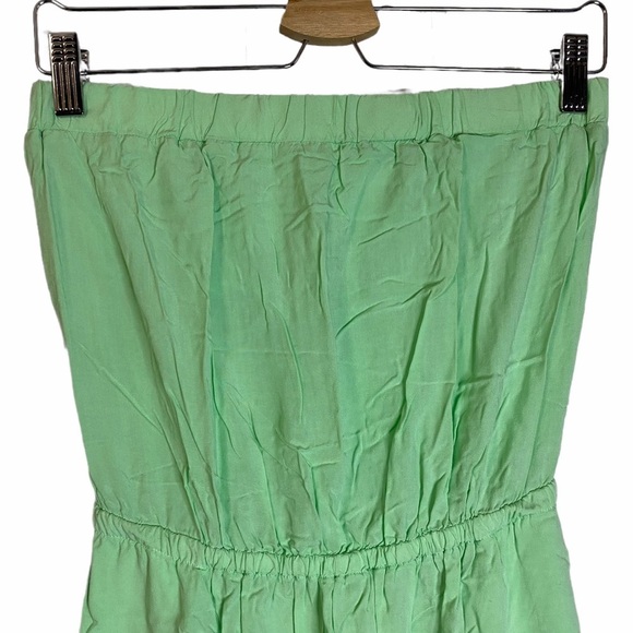 Splendid Strapless Maxi Dress Green Mint Side Slit XS Extra Small - Picture 7 of 11
